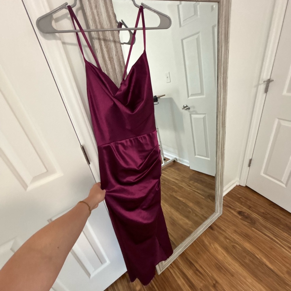 BCX Deep Purple Backless Dress